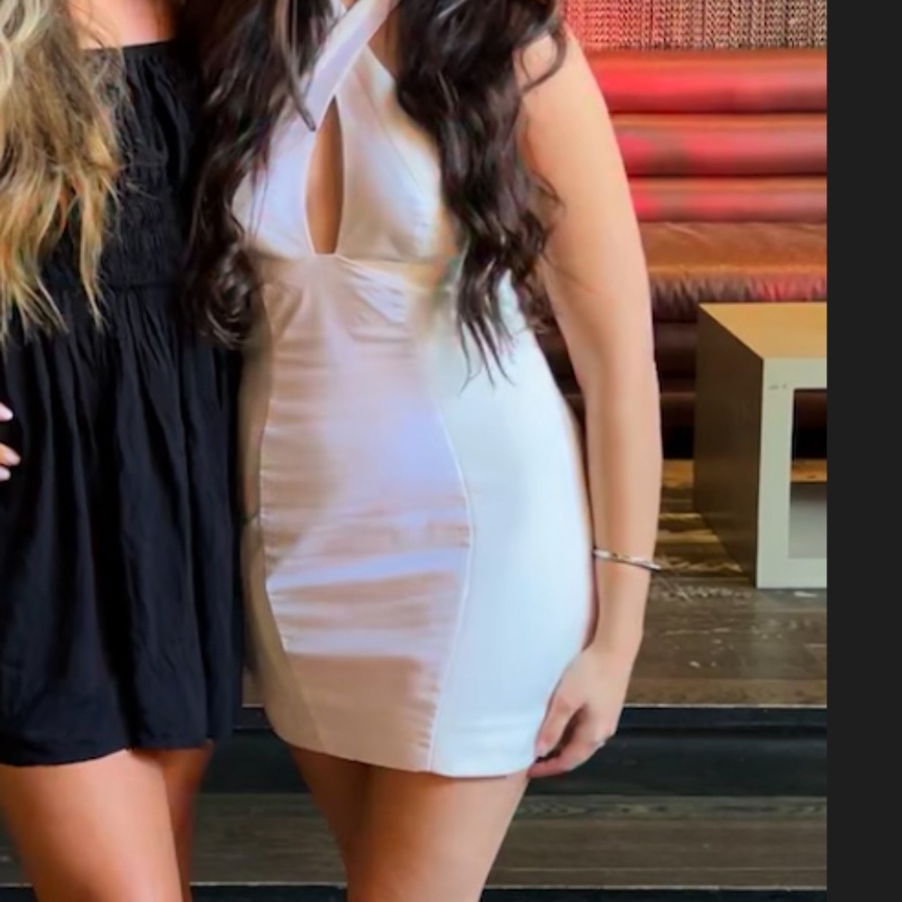 White Bachelorette Party Dress View 2